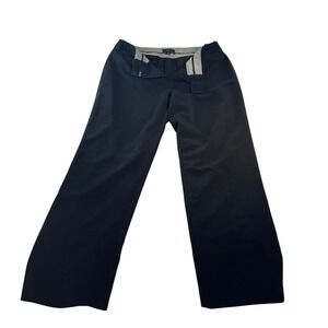 Liz Claiborne Career Audra Classic Black Dress Pants Size12 Women missing button